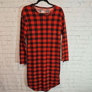32 Degrees Heat Buffalo Check Nightgown Size S